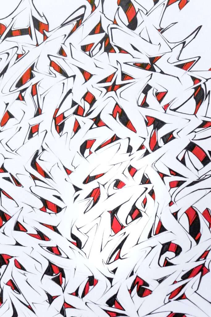Diseño urbano con letras graffiti tipo abecedario