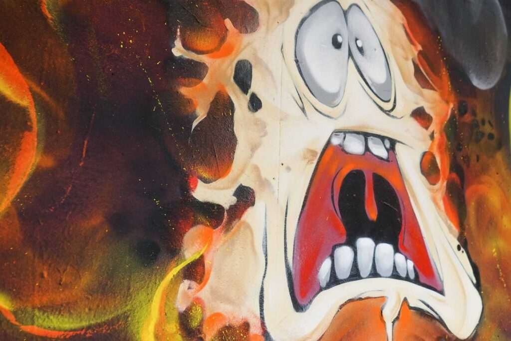 Mural de graffiti de Bob Esponja con estilo malvavisco y colores vibrantes para decorar con humor