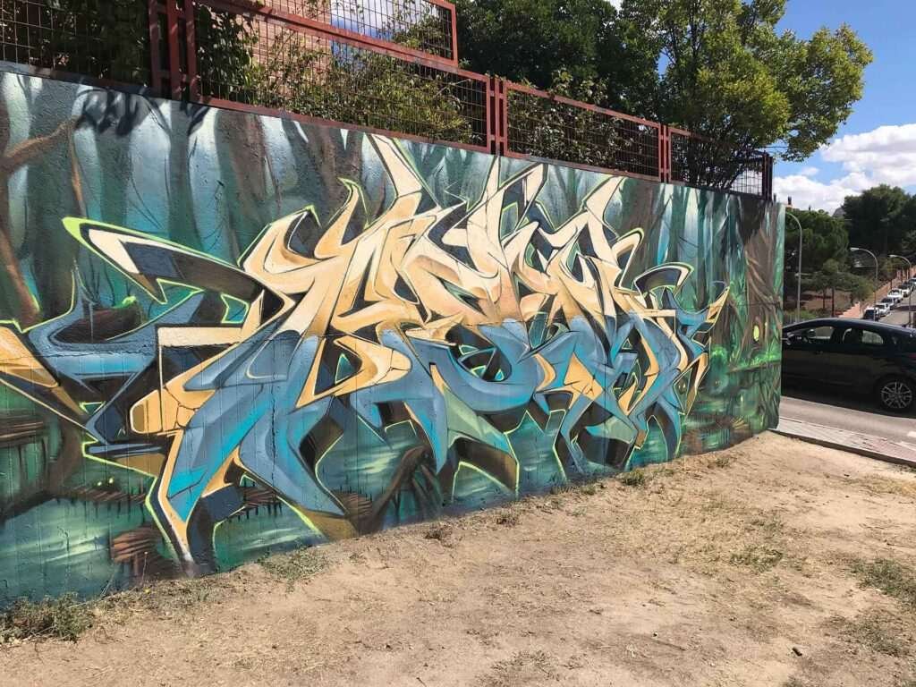 Mural Graffiti e Ilustración Parque Jericó