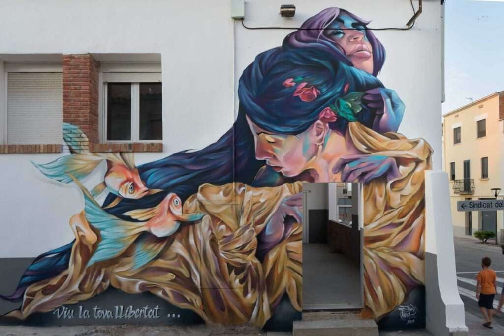 Mural institucional contra la violencia de genero II Edicion en Castellnou de Seana por El Arte Urbano