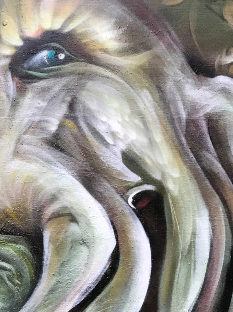 Graffiti realista de Davy Jones de Piratas del Caribe con tentáculos