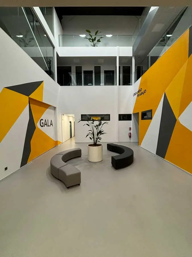 mural interior en oficinas