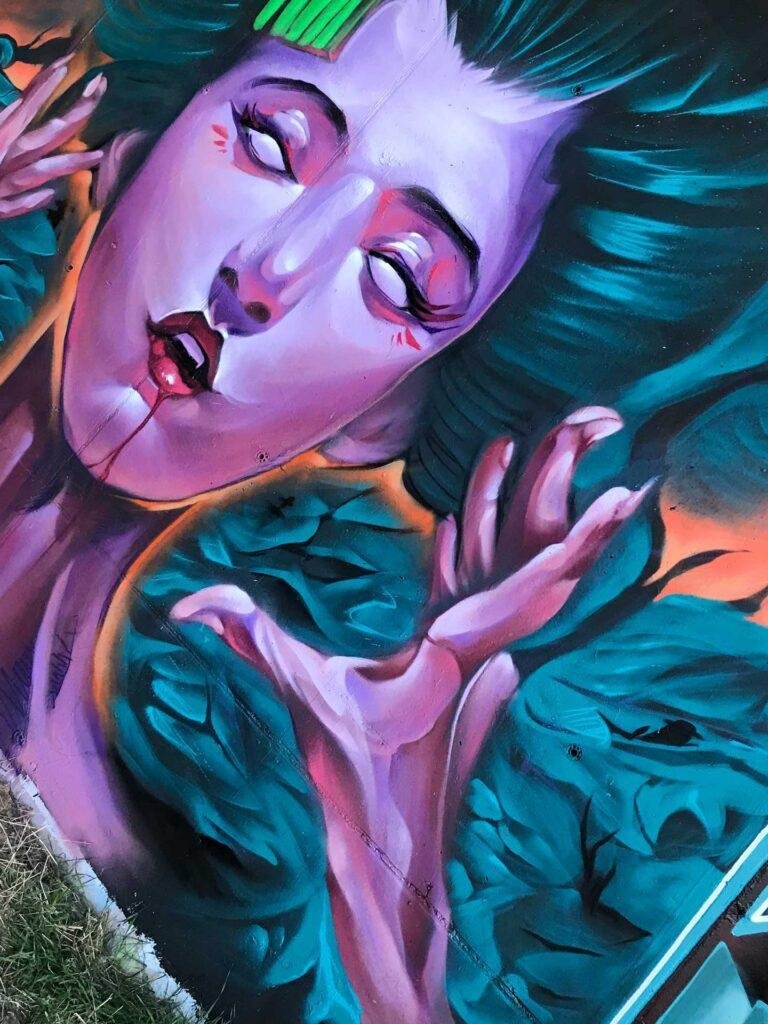 Mural Graffiti Halloween Witch