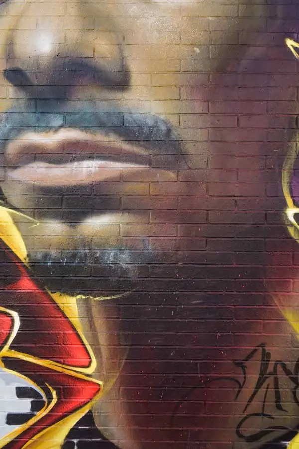 Mural de Snoop Dogg en el festival Hip Hop Street Vícar organizado por el Ayuntamiento