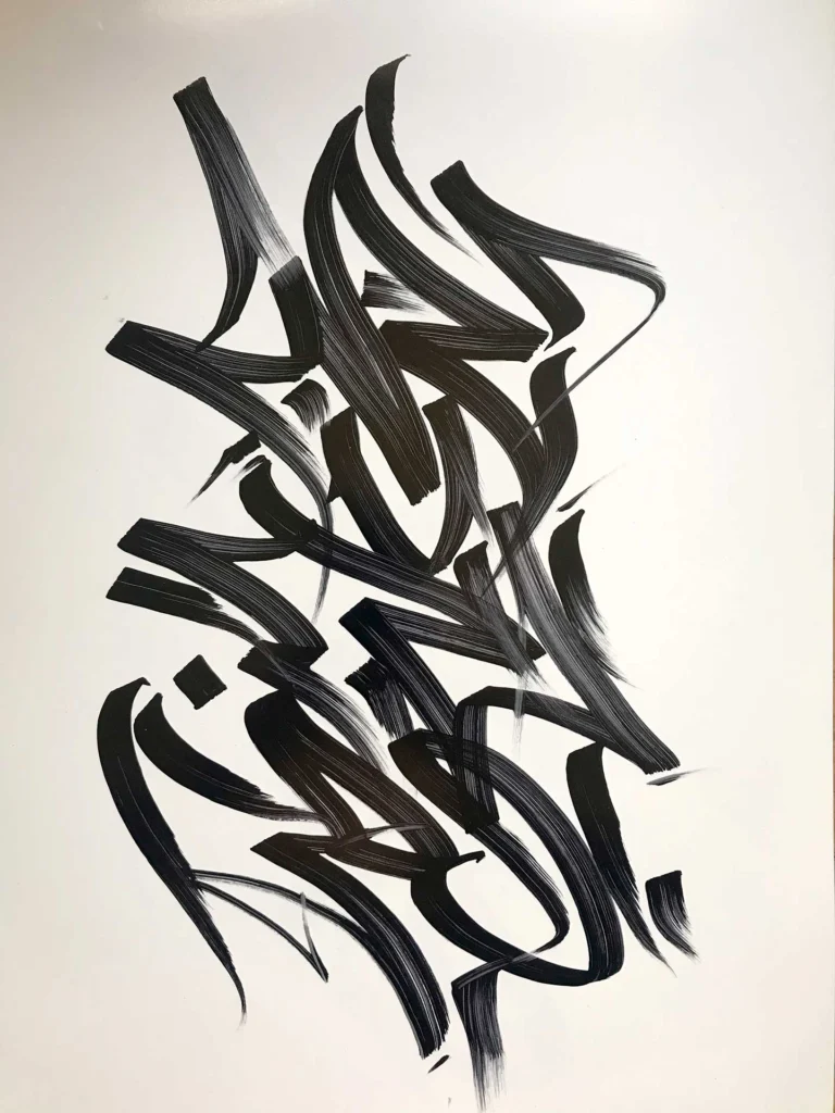 Tag graffiti artístico con trazo fluido y original