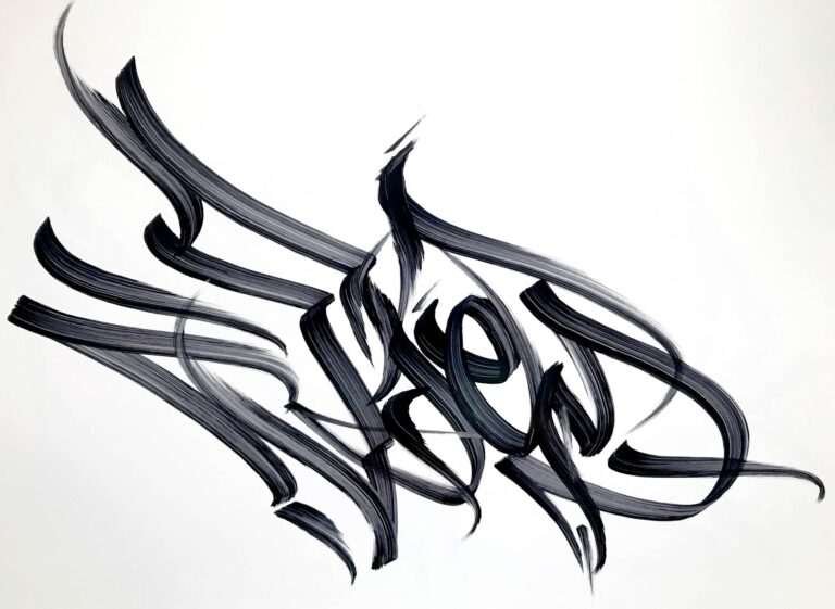 Tag graffiti artístico con trazo fluido y original