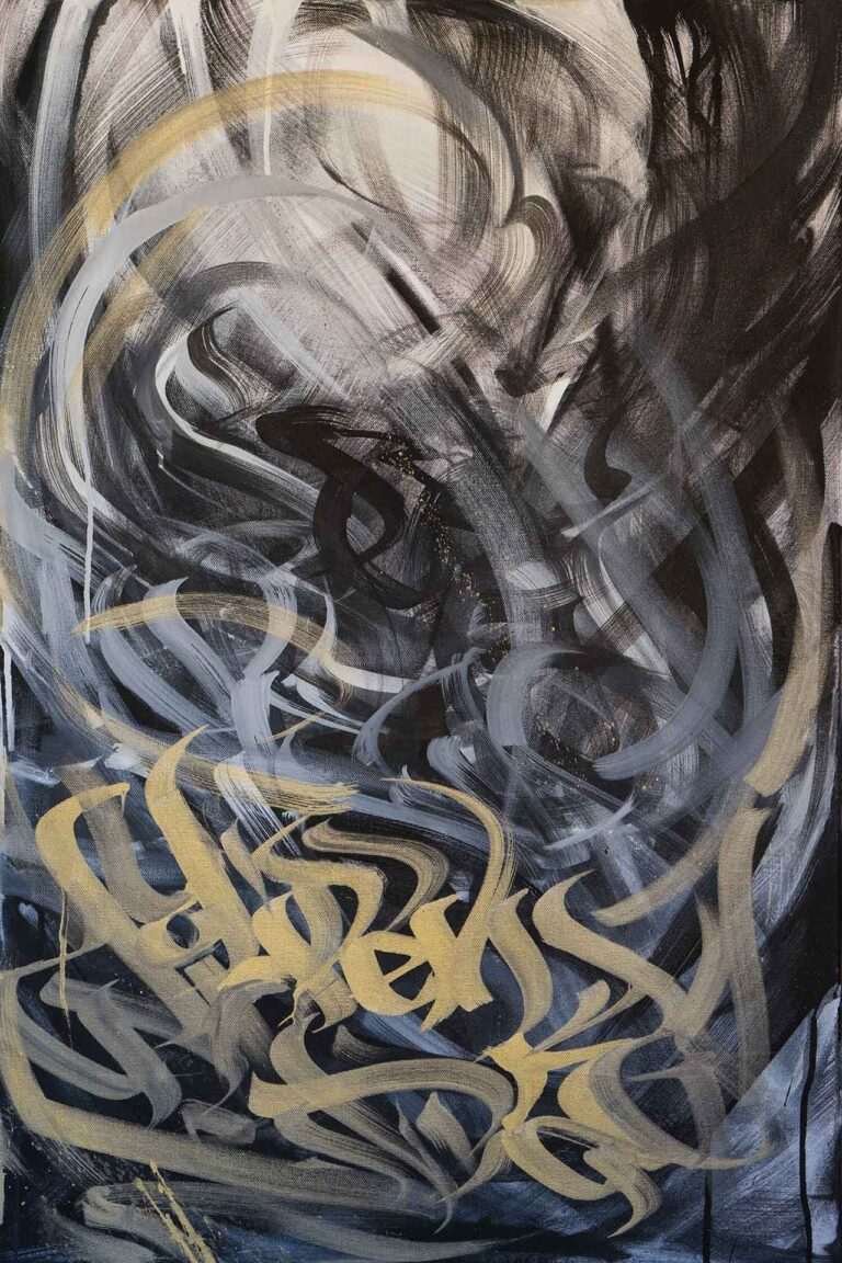 Tag mural con letras graffiti y firma personalizada