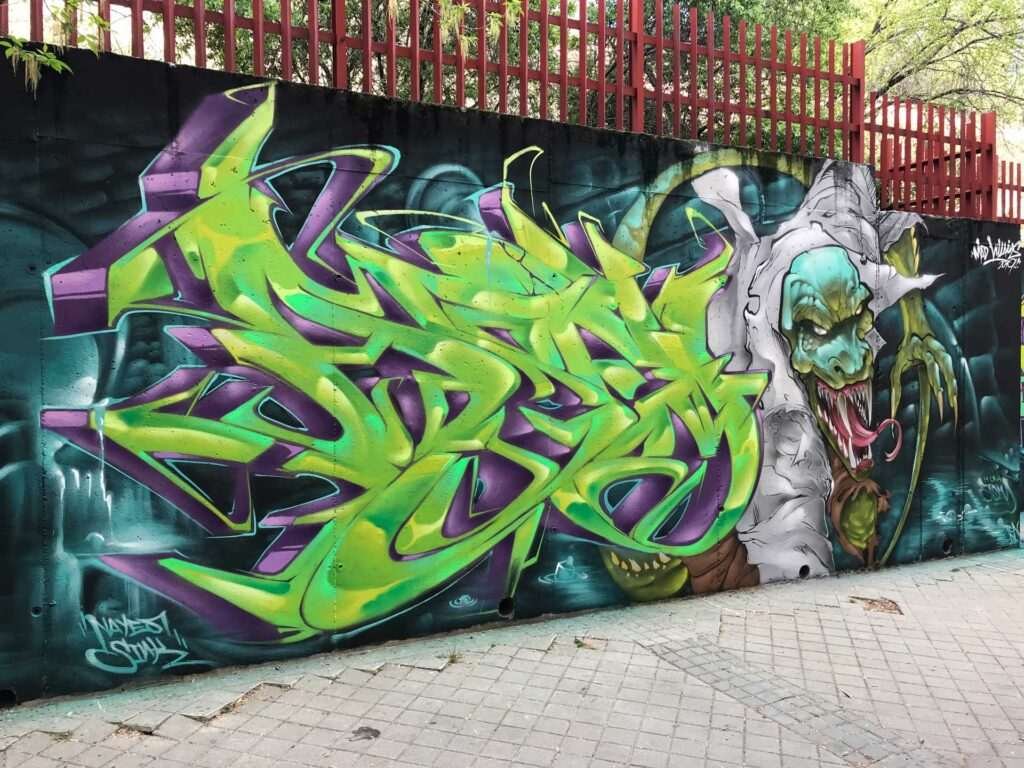 Mural Graffiti lizard spiderman