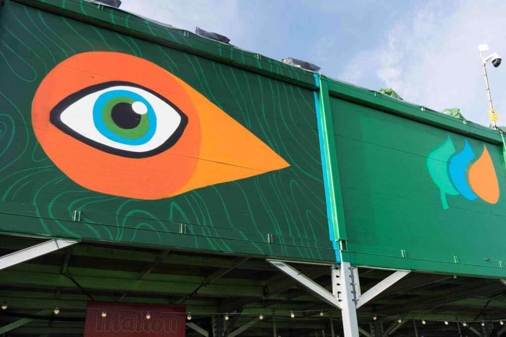 Mural sobre lona para evento musical de Iberdrola Music