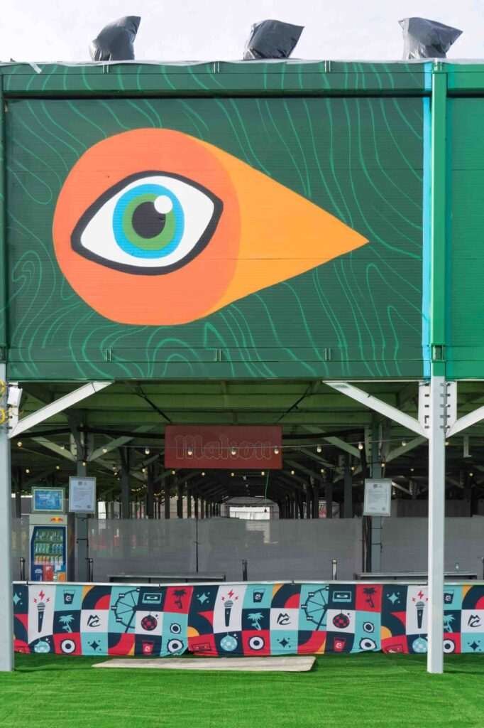 Intervención de arte urbano en el área VIP del festival Iberdrola Music