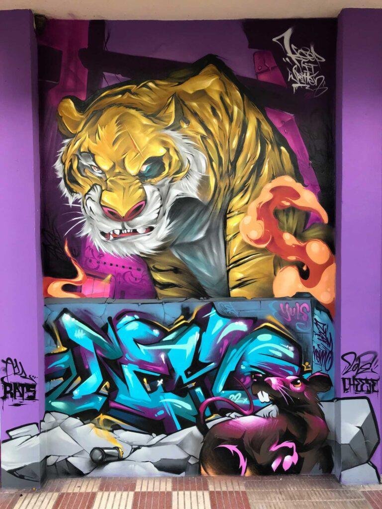 Mural Graffiti tigre