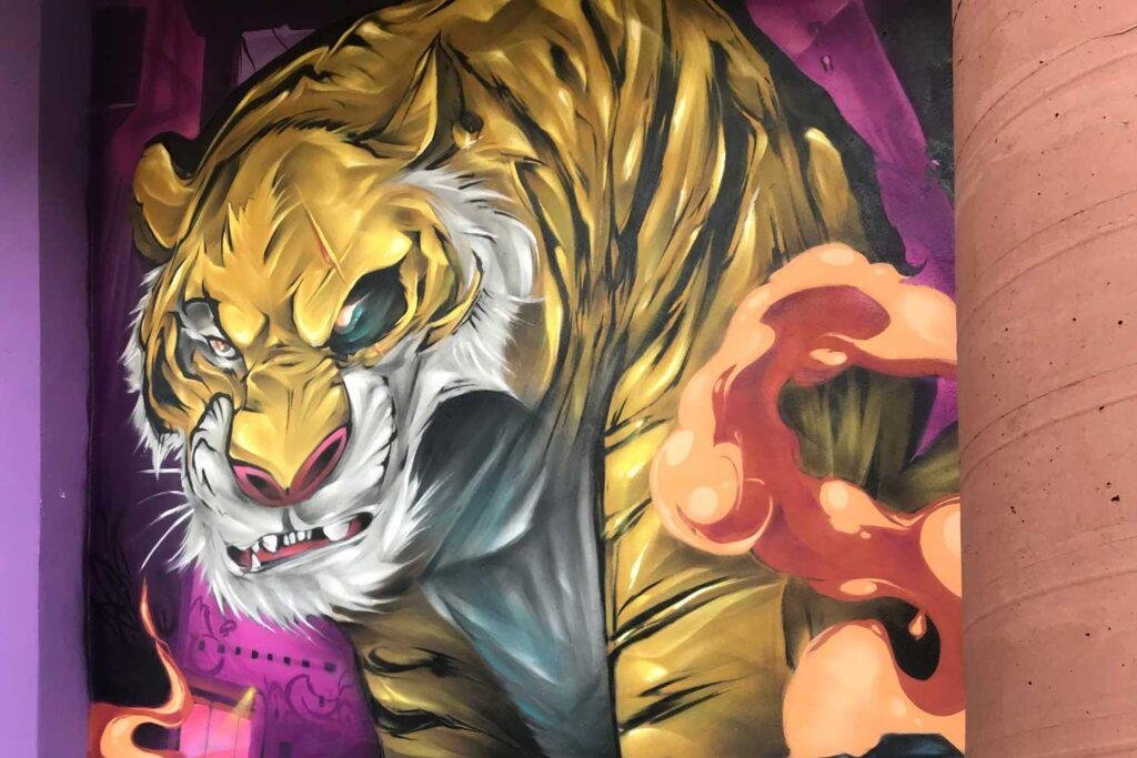 Mural Graffiti tigre