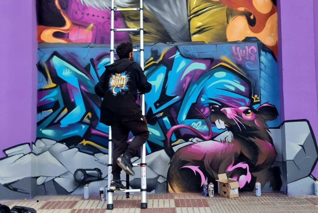 Mural Graffiti tigre