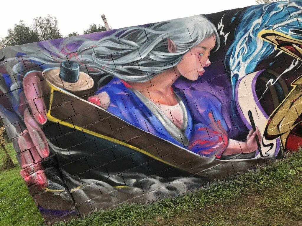Mural Graffiti ninpo scroll