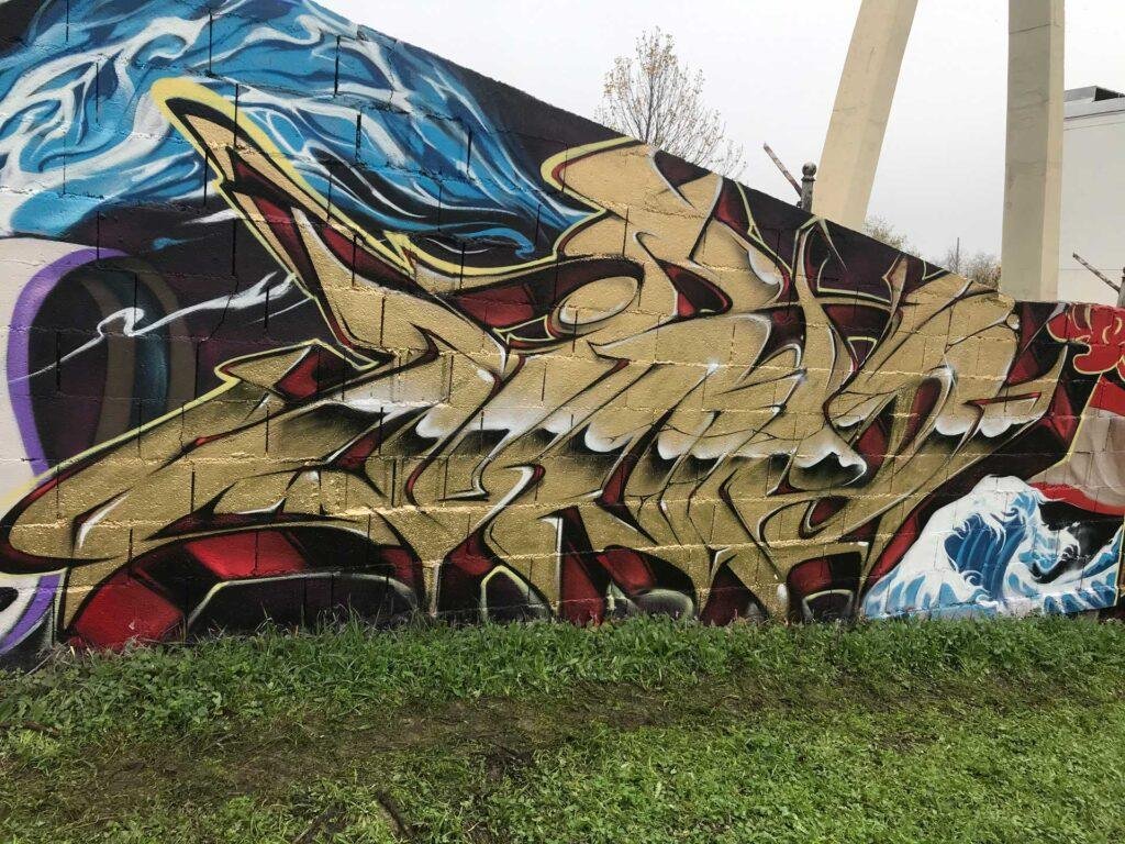 Mural Graffiti ninpo scroll