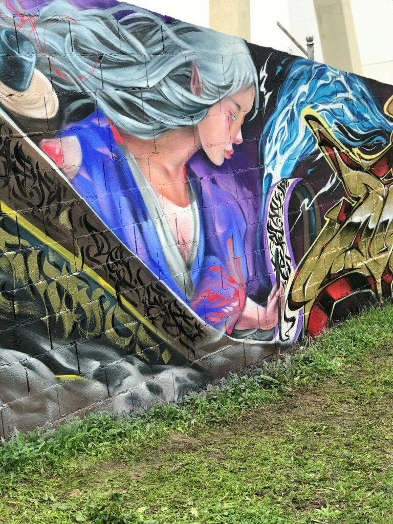 Mural Graffiti ninpo scroll