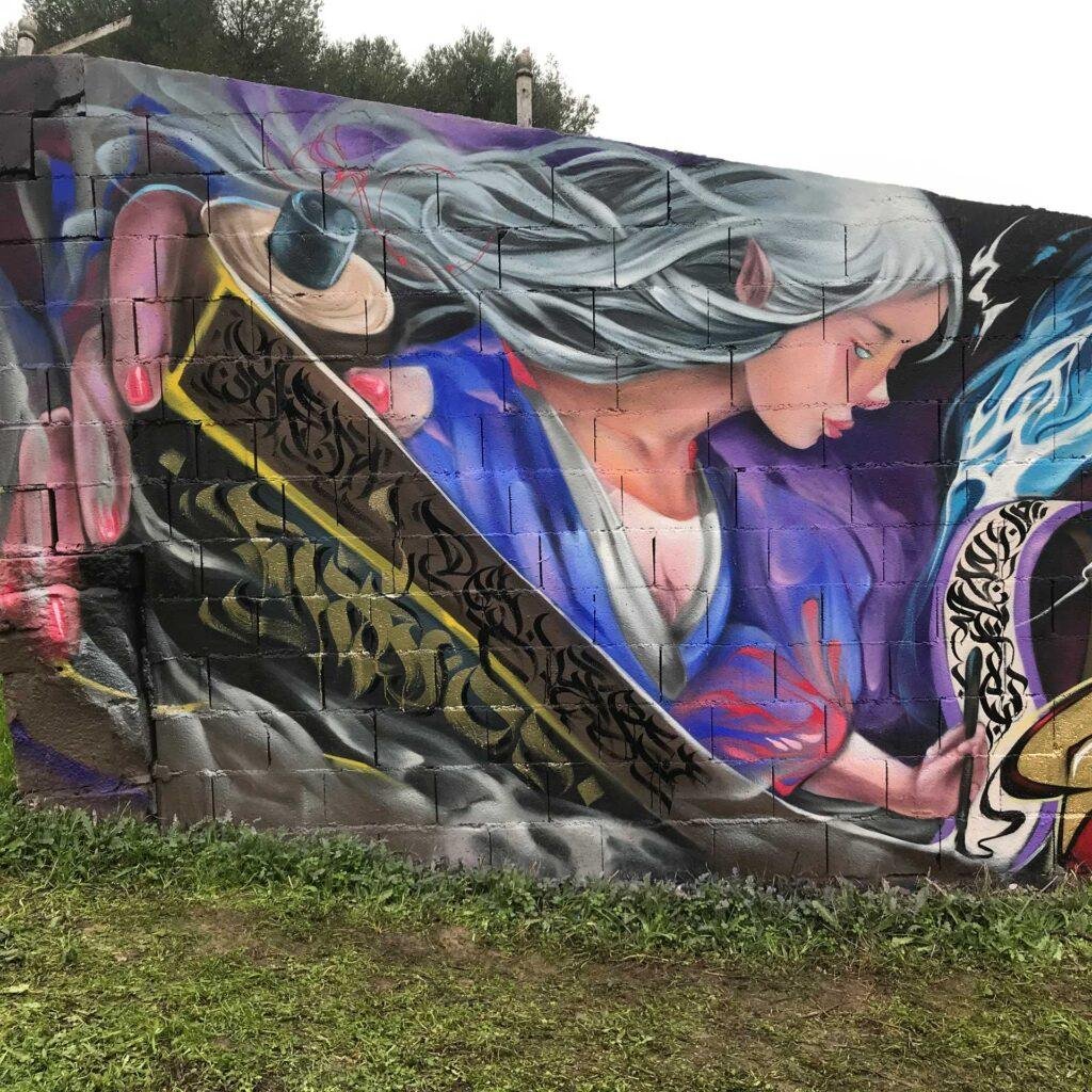 Mural Graffiti ninpo scroll