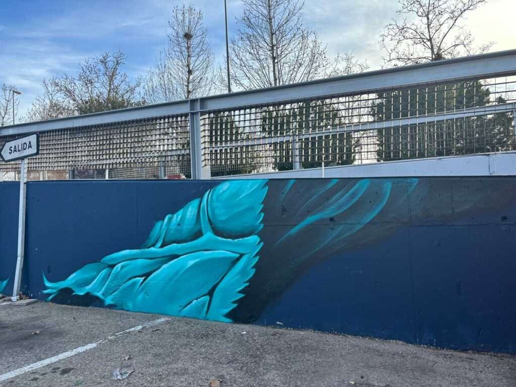 mural graffiti en parking