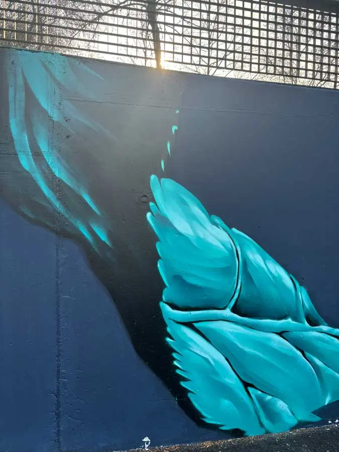 mural graffiti en parking