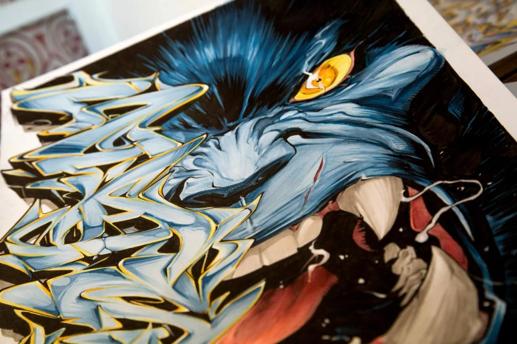 Ilustracion a color para comic de Bestia
