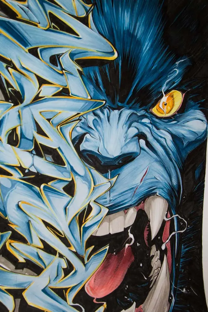 Ilustracion a color para comic de Bestia
