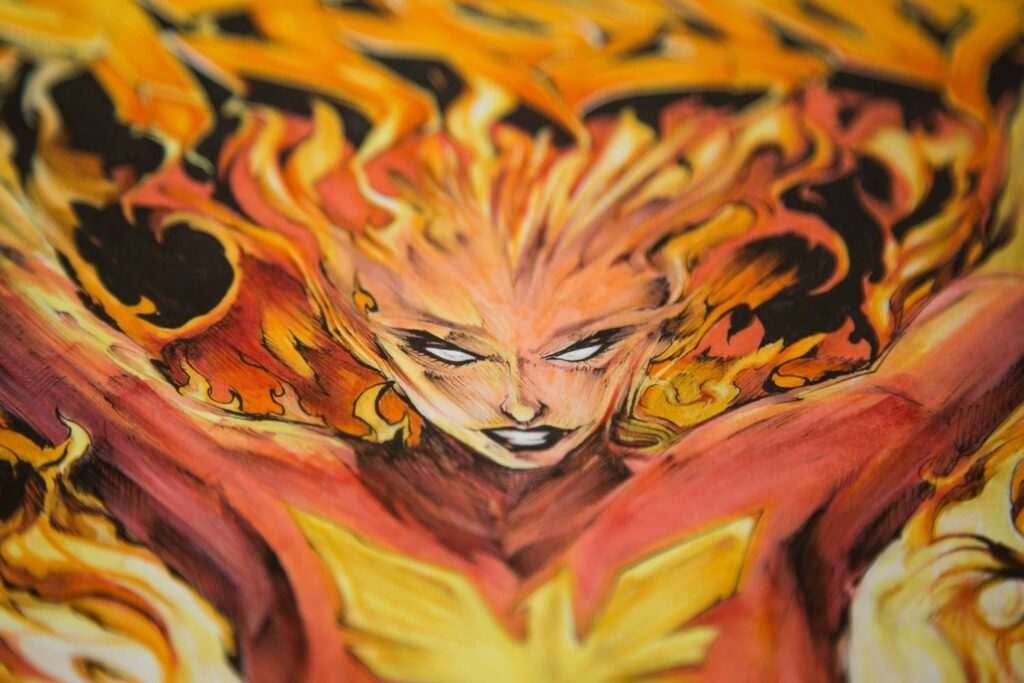 Ilustración personalizada cómic fenix xmen