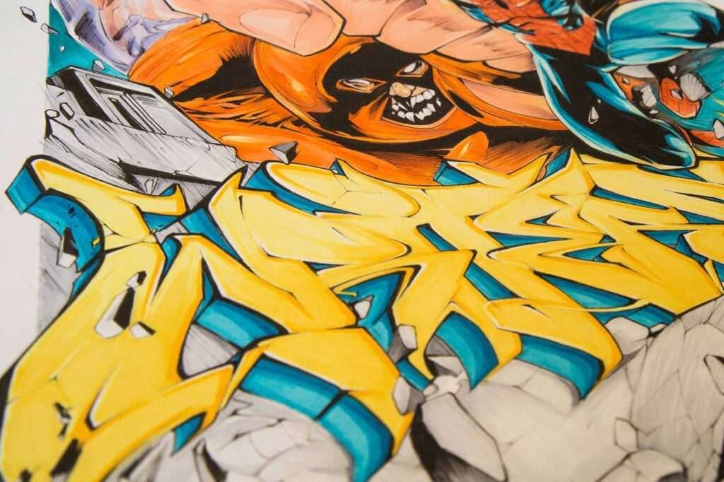 Ilustración personalizada cómic juggernaut xmen
