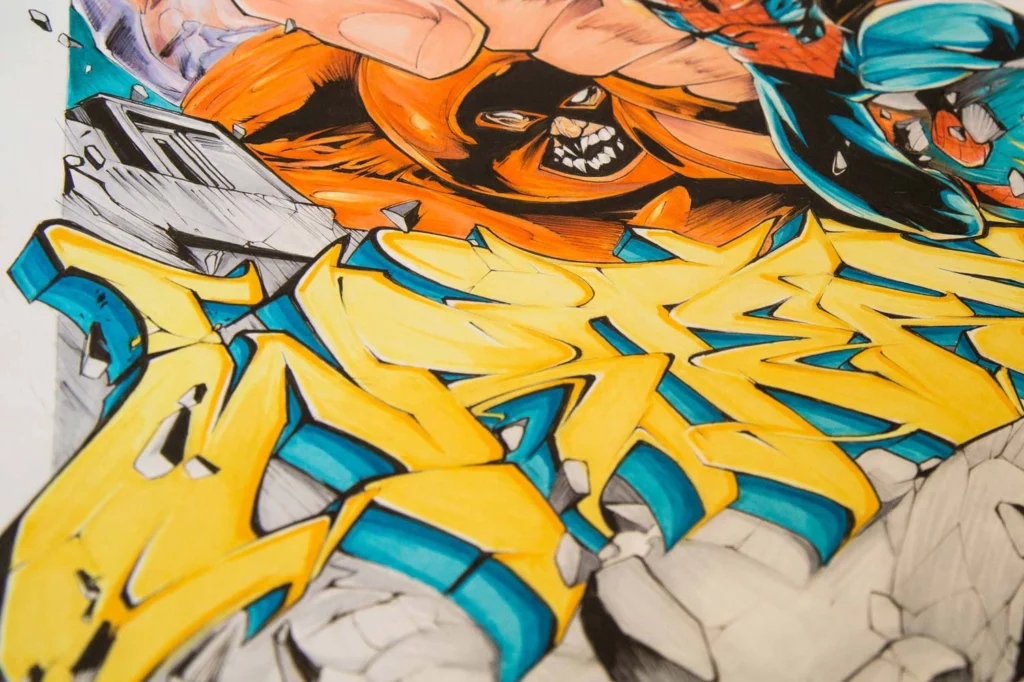 Ilustración personalizada cómic juggernaut xmen