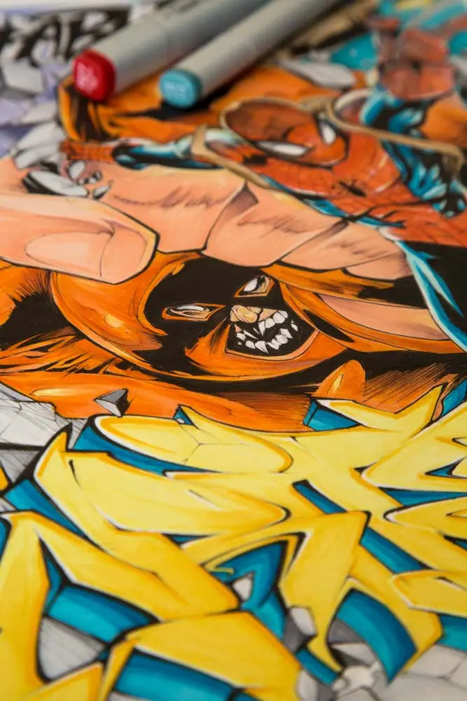 Ilustración personalizada cómic juggernaut xmen