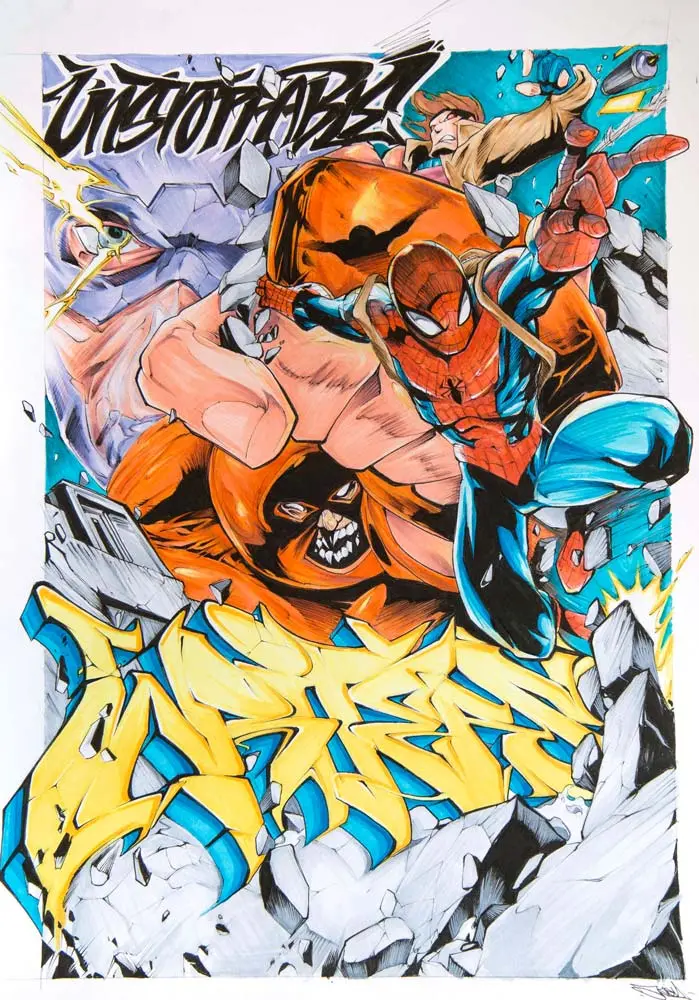 Ilustración personalizada cómic juggernaut xmen