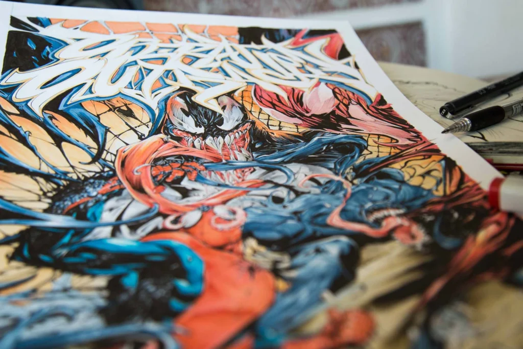 ilustracion venom comic