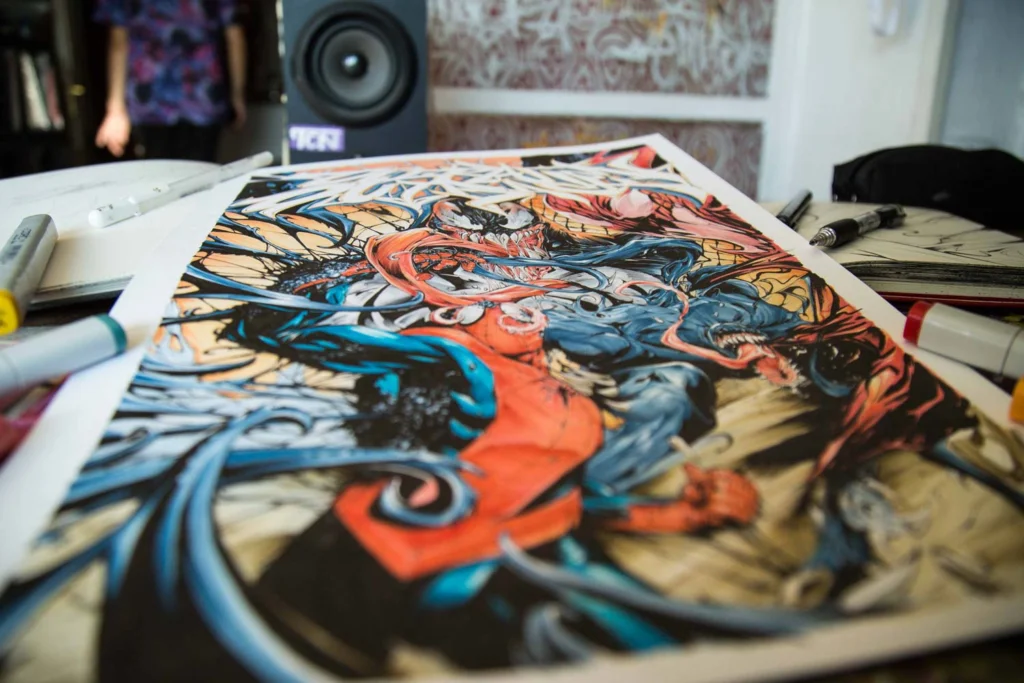 ilustracion venom comic