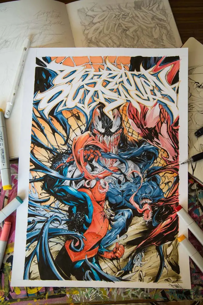 ilustracion venom comic