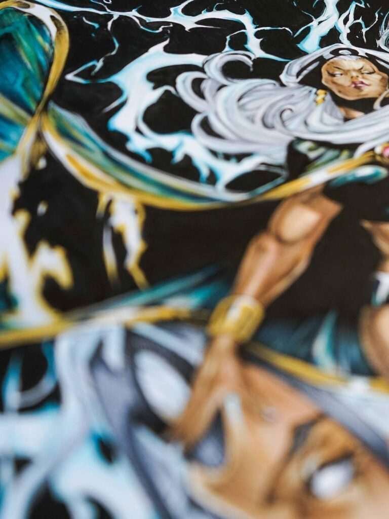 Ilustración personalizada cómic tormenta xmen
