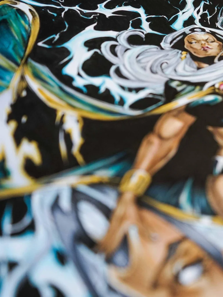 Ilustración personalizada cómic tormenta xmen