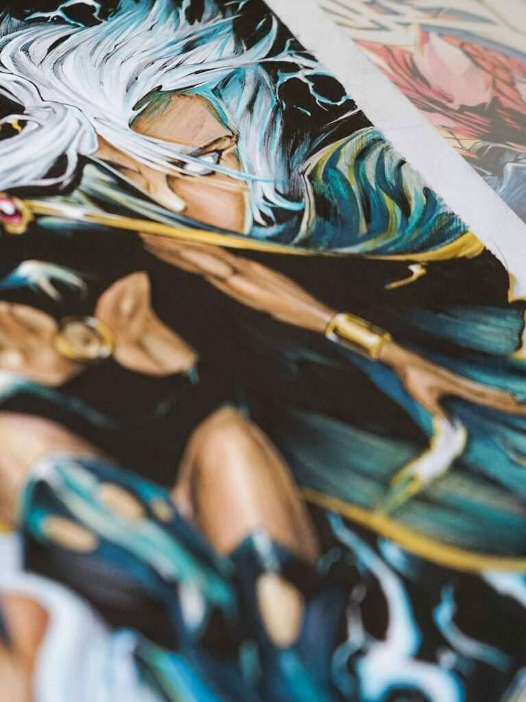 Ilustración personalizada cómic tormenta xmen