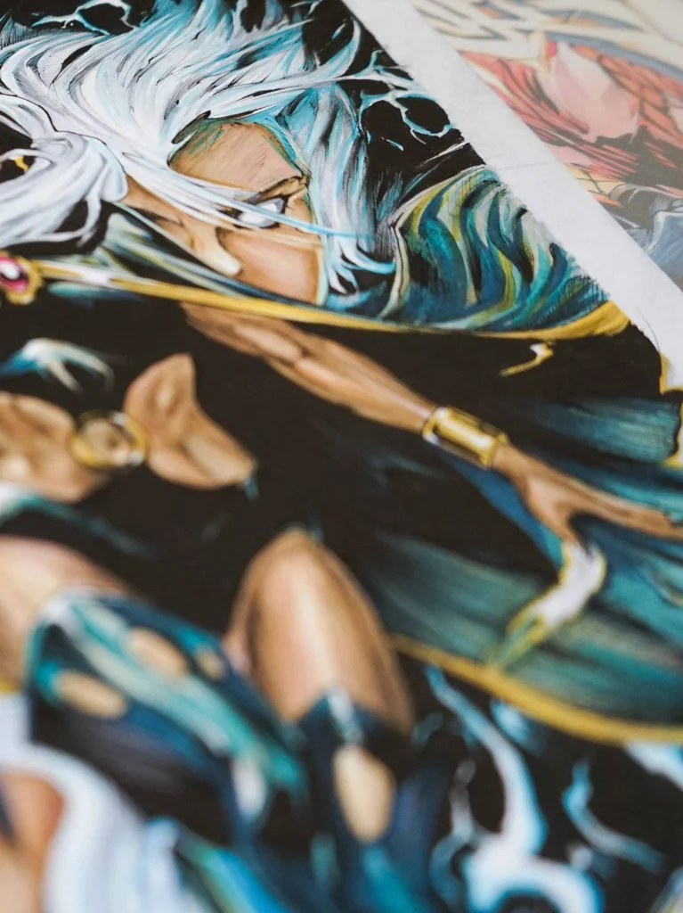 Ilustración personalizada cómic tormenta xmen