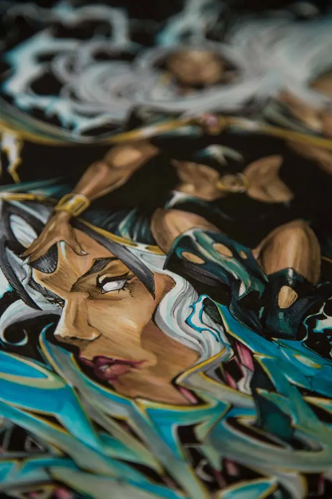 Ilustración personalizada cómic tormenta xmen