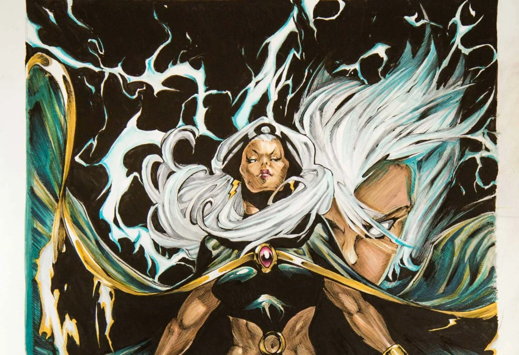 Ilustración personalizada cómic tormenta xmen
