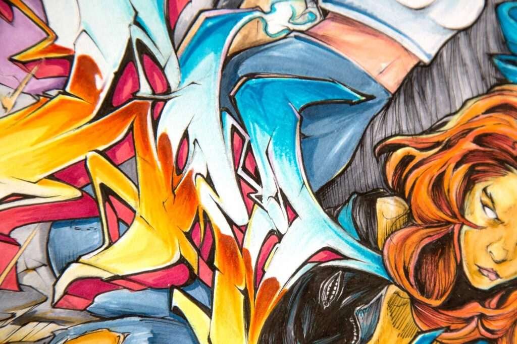 Ilustración graffiti a color hecha por encargo
