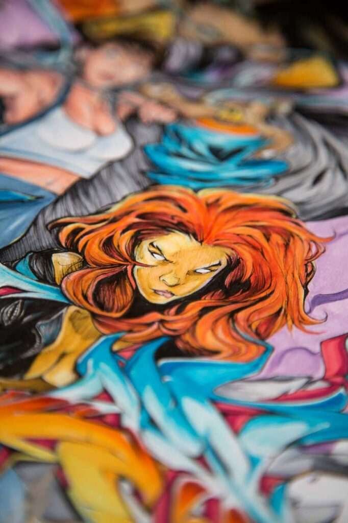 Ilustración graffiti a color hecha por encargo
