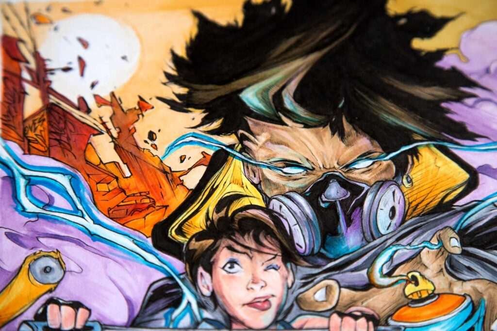 Ilustración graffiti a color hecha por encargo