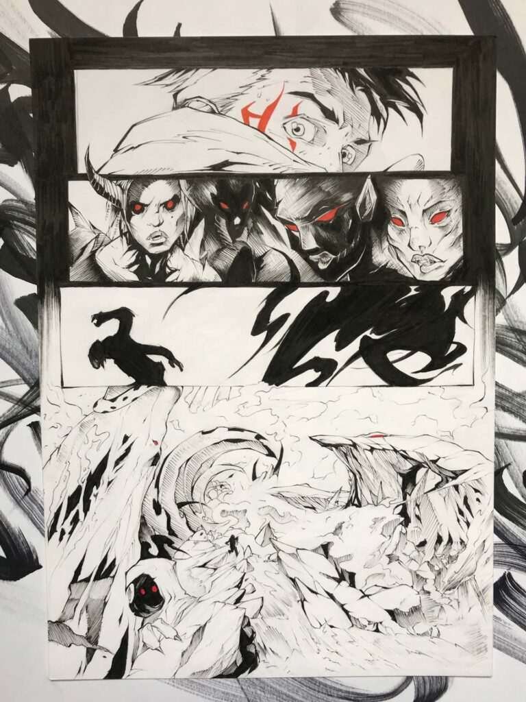 Ilustración fantástica a color hecha por encargo