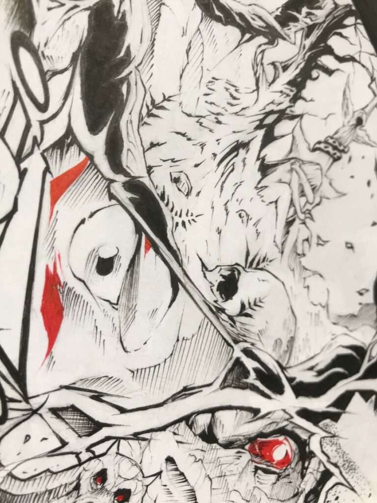Ilustración fantástica a color hecha por encargo