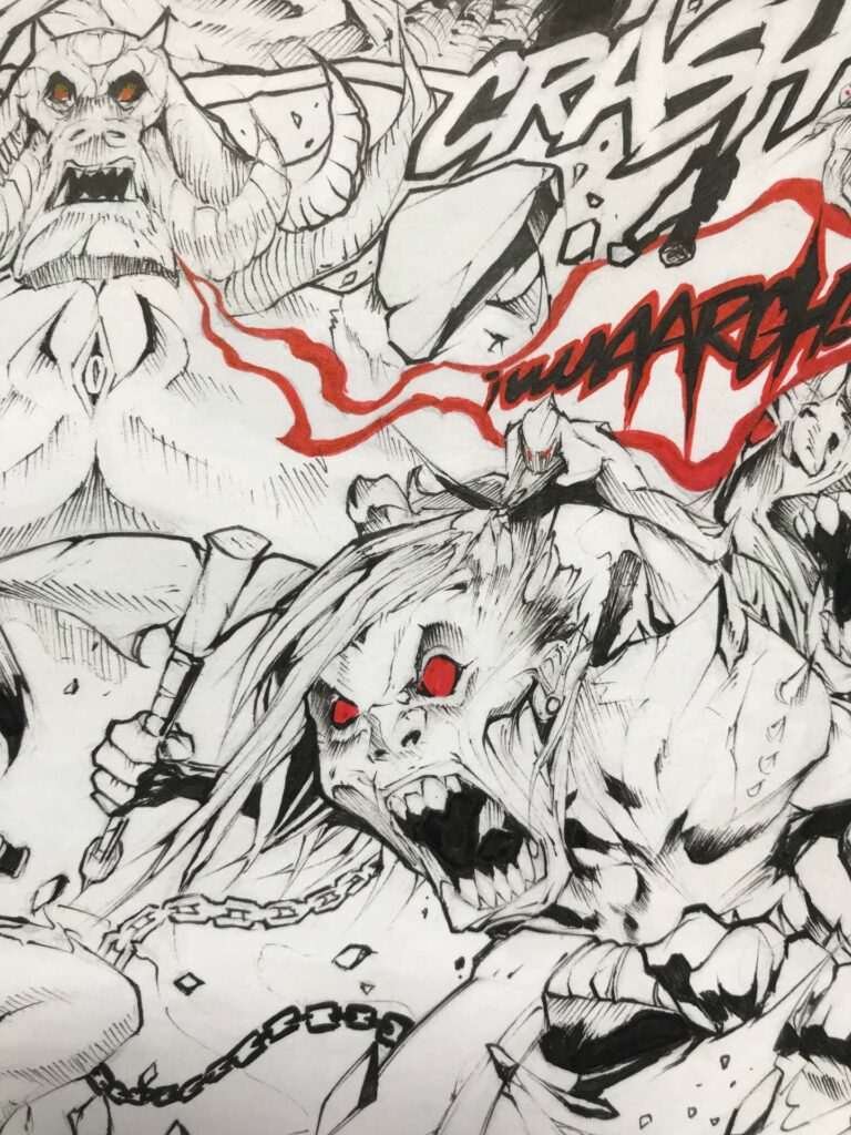 Ilustración fantástica a color hecha por encargo