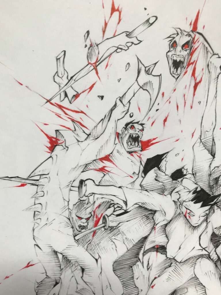 Ilustración fantástica a color hecha por encargo