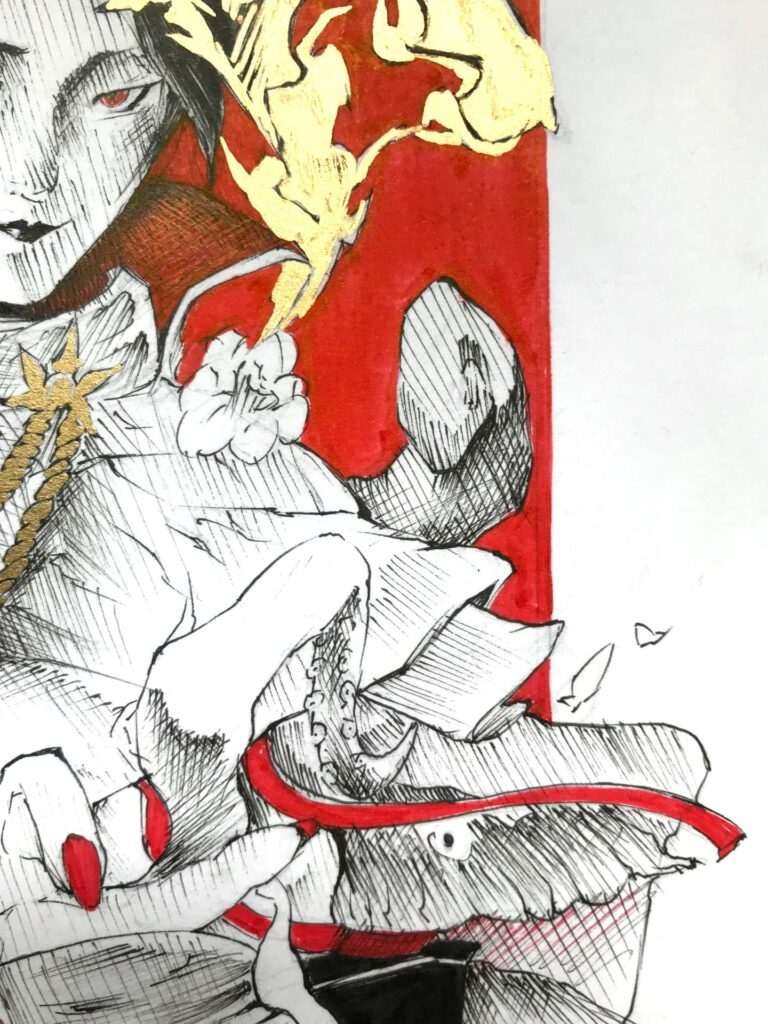 Ilustración de fantasía épica hecha por encargo