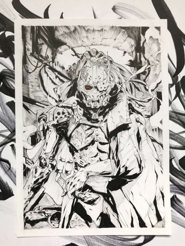 Diseño artístico estilo graffiti monocromo personalizado