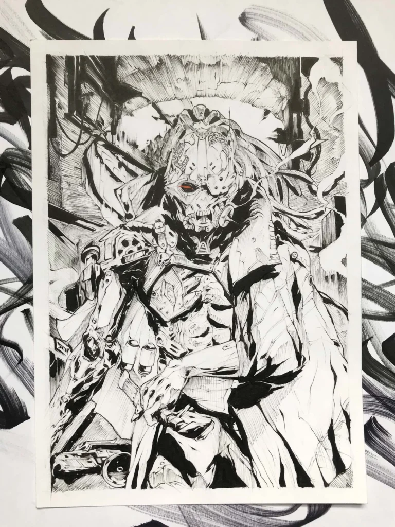 Diseño artístico estilo graffiti monocromo personalizado
