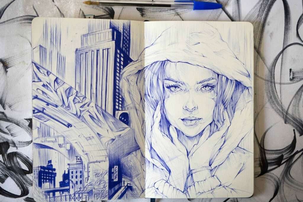 Retrato personalizado boligrafo